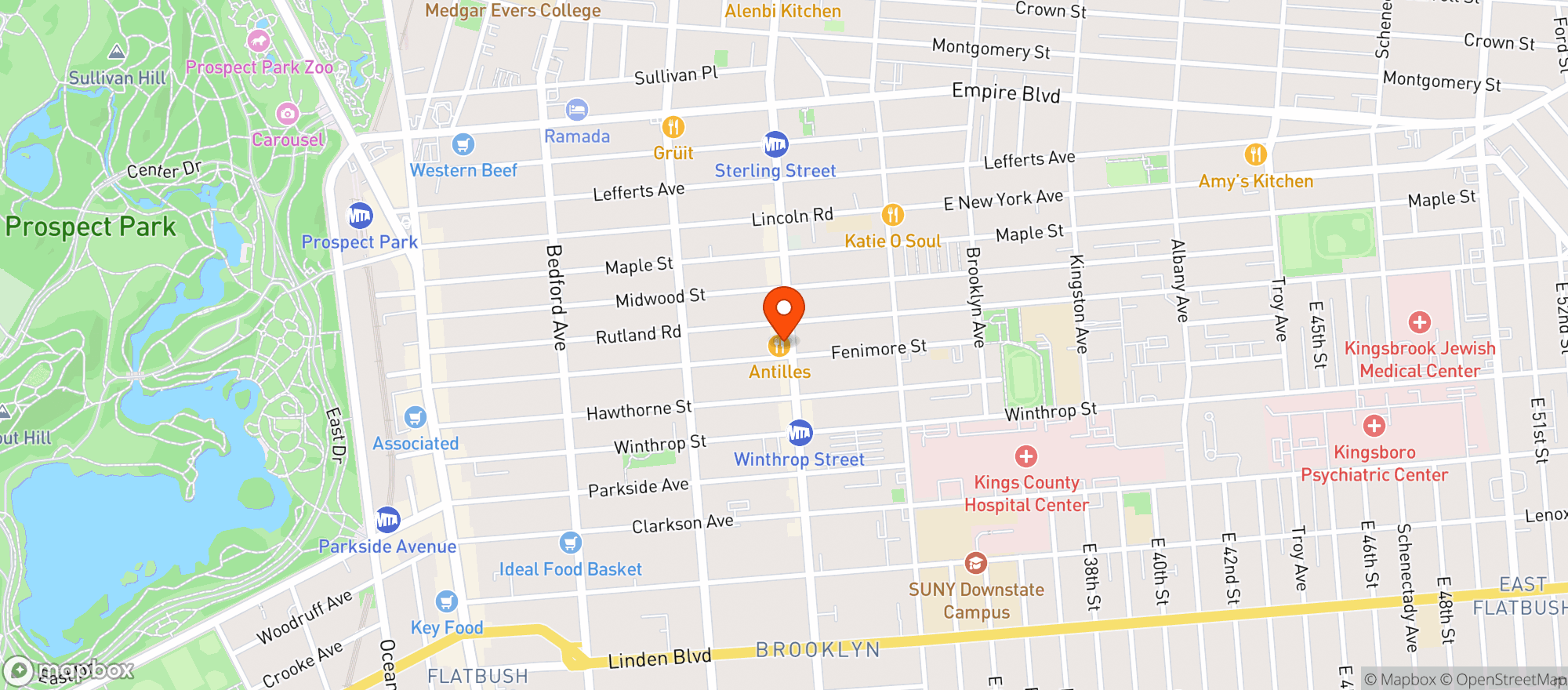 Map showing The Bodega Lounge