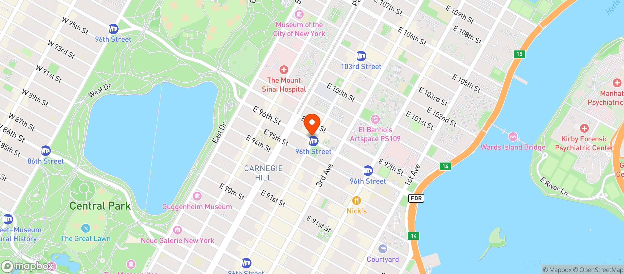 Map showing Nature Valley Market