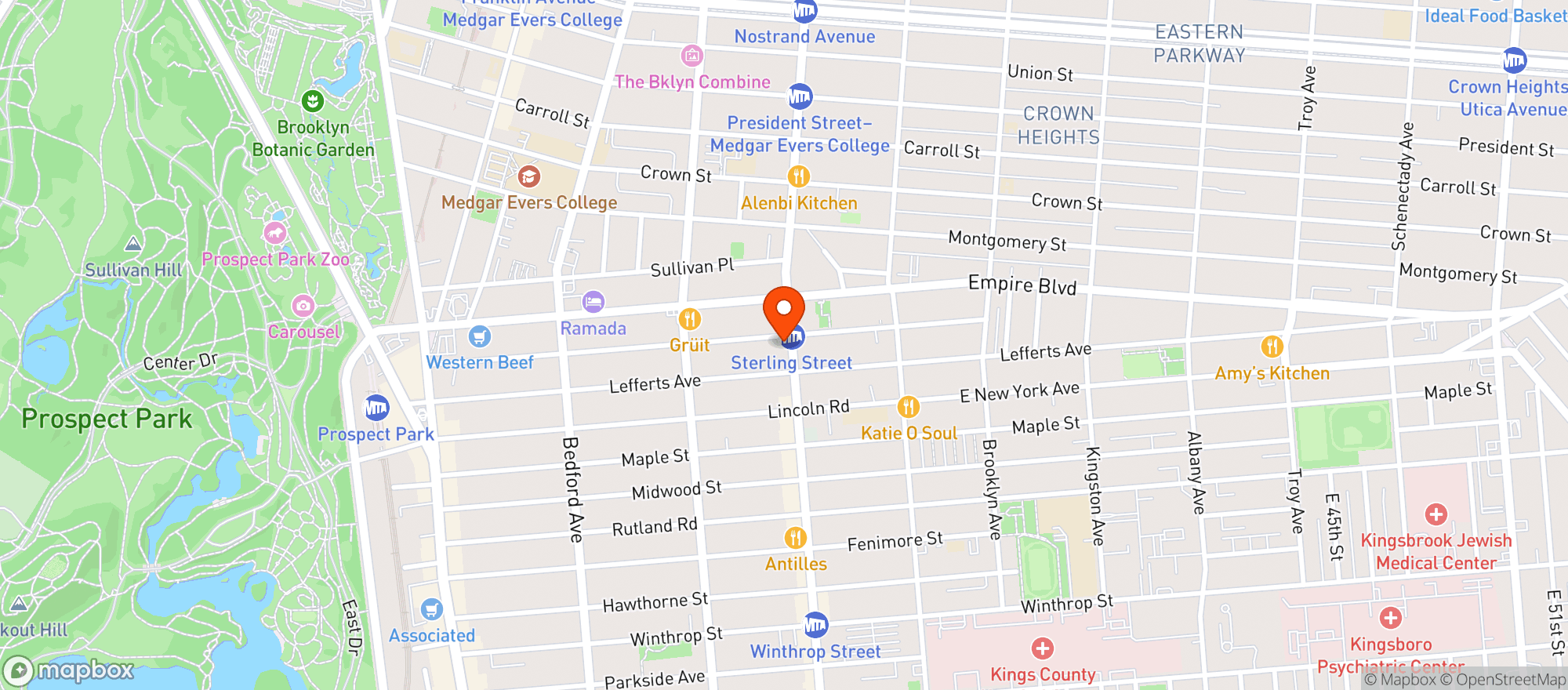Map showing Miss Barbs Coffee & Wine
