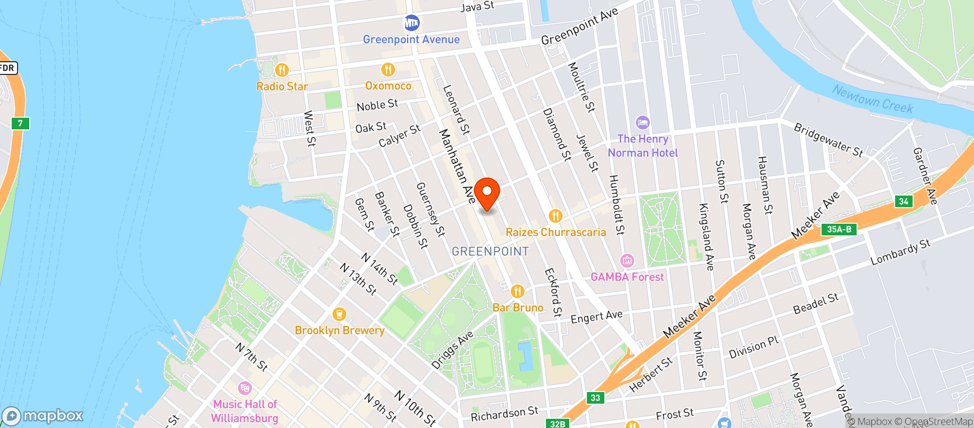 Map showing Eavesdrop