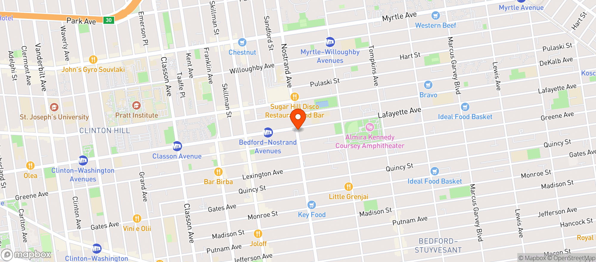 Map showing Espinal Deli