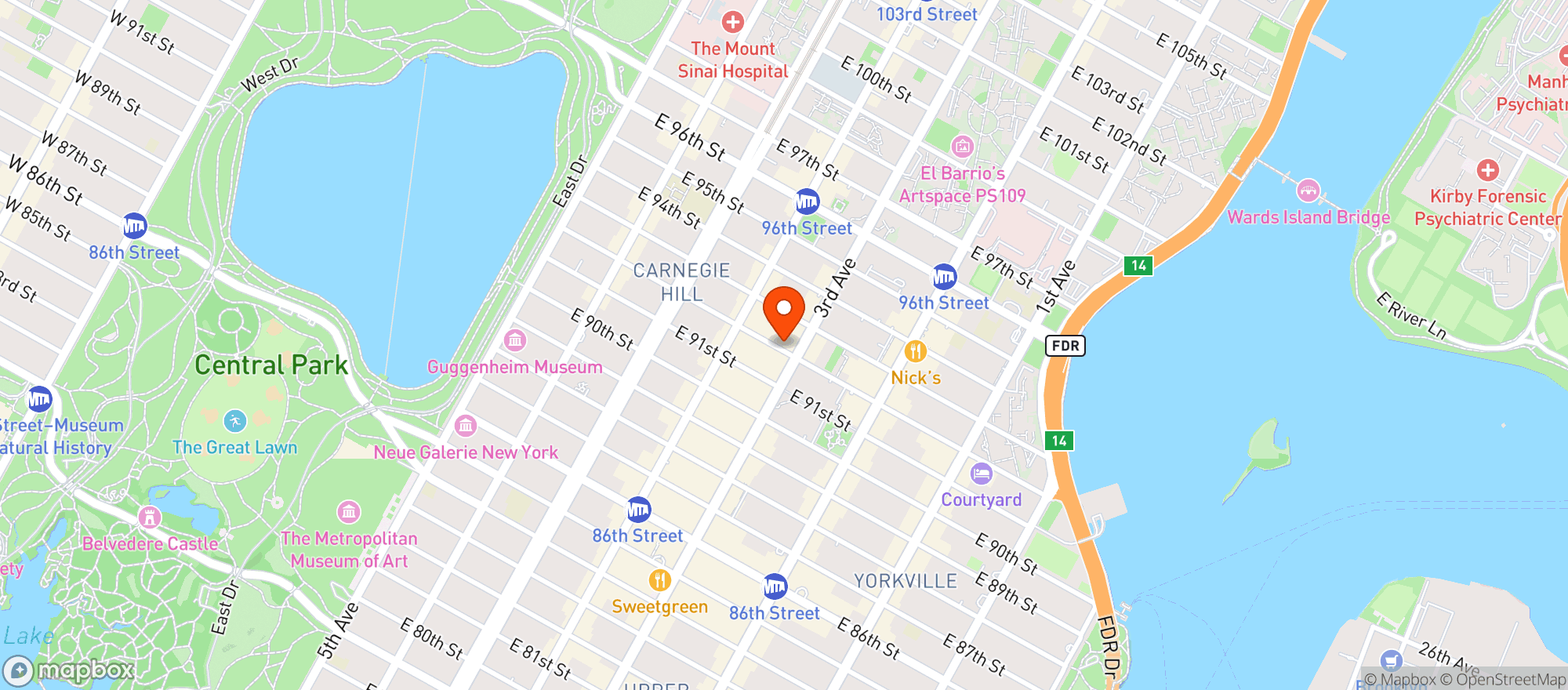 Map showing 3rd Ave Ale House