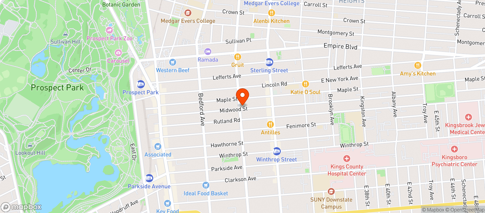Map showing The Owl Music Parlor