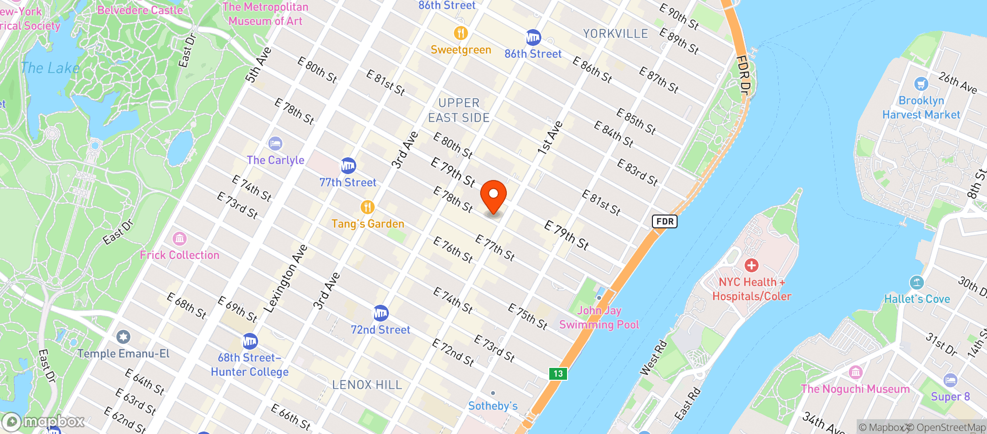 Map showing Le Petit Parisien ( LPP. Hudson LLC)