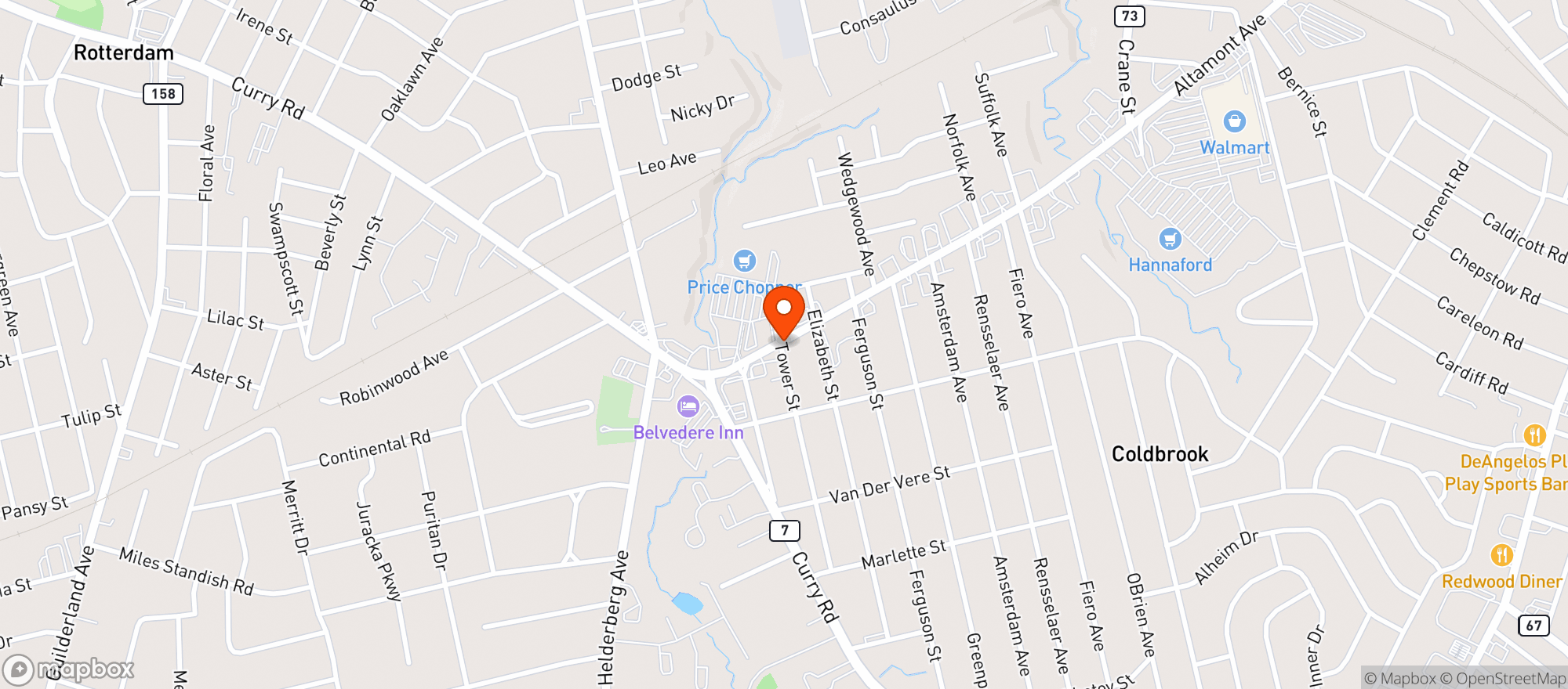 Map showing UPTOWN BEVERAGE