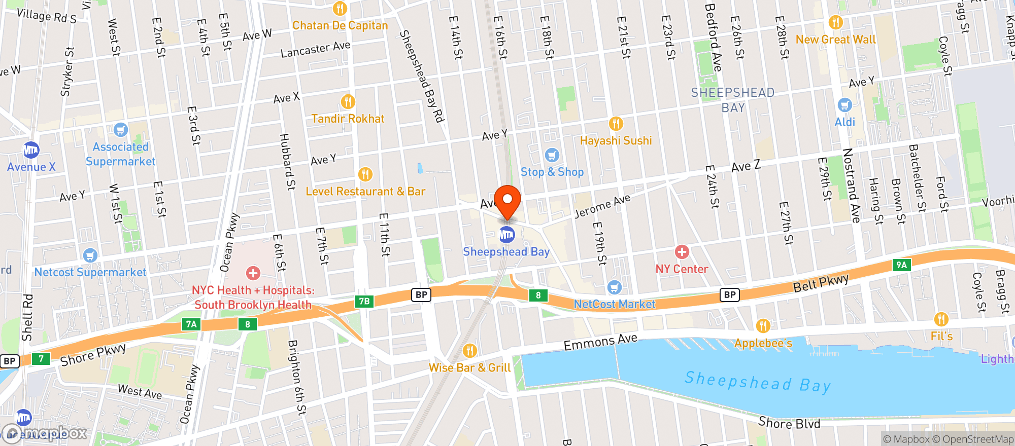 Map showing Bay Quick Mart