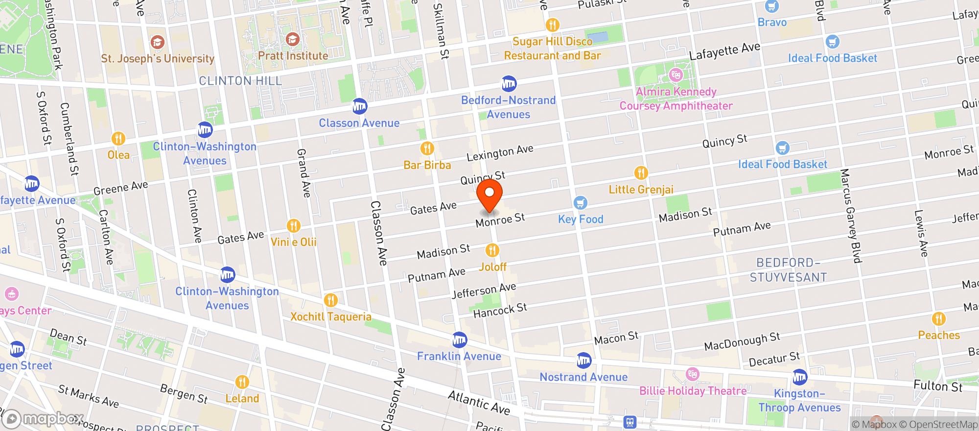 Map showing Metropolitan City Market