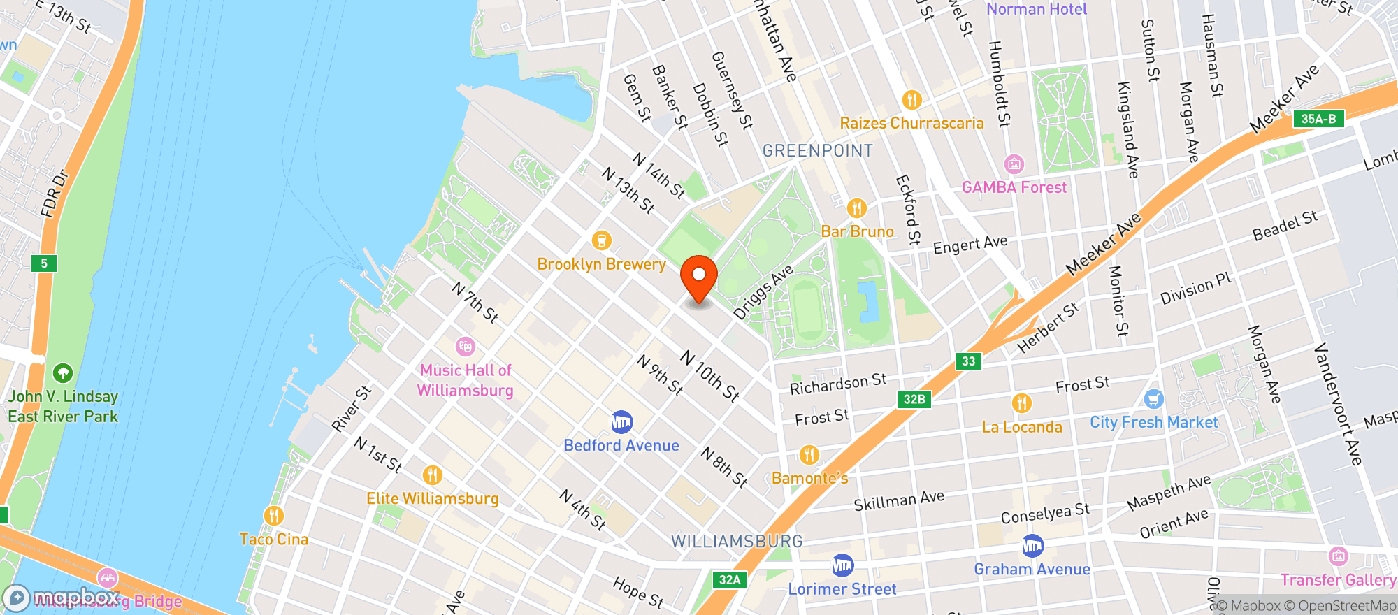 Map showing PARK VIEW MARKET
