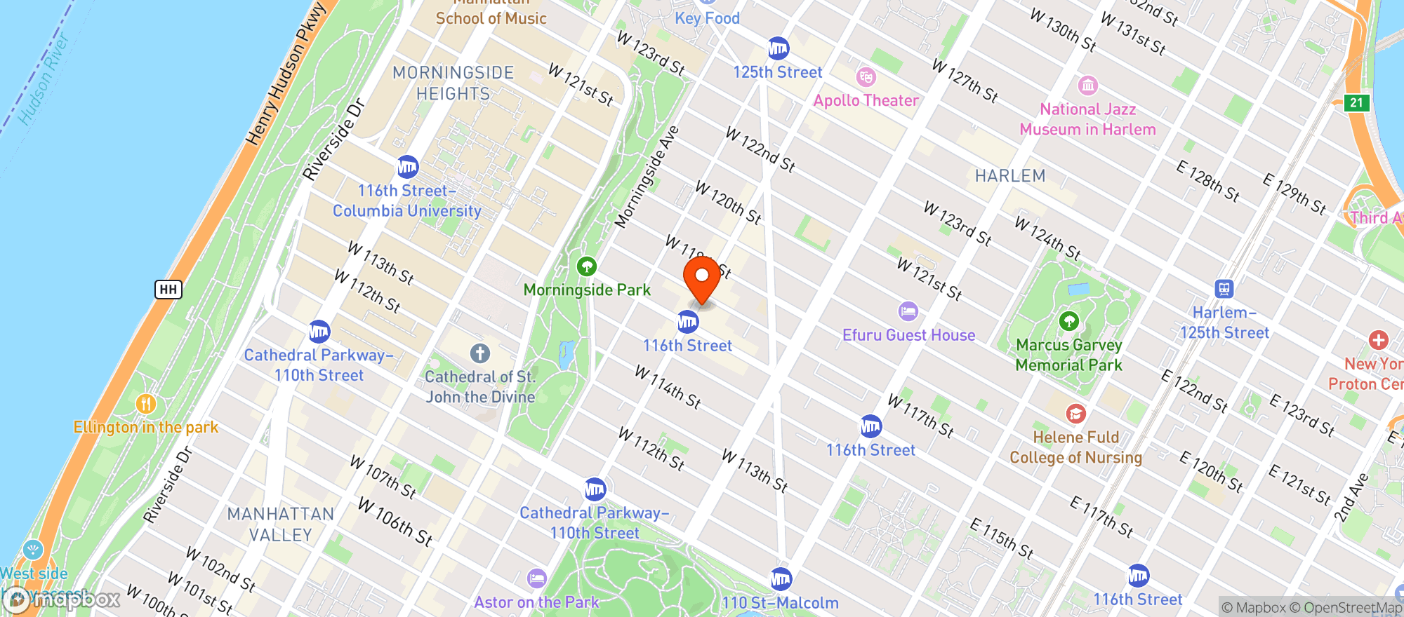 Map showing Bixi Harlem