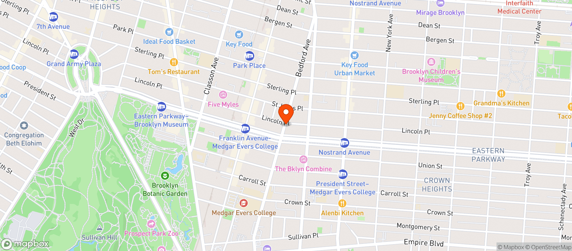 Map showing Union Market