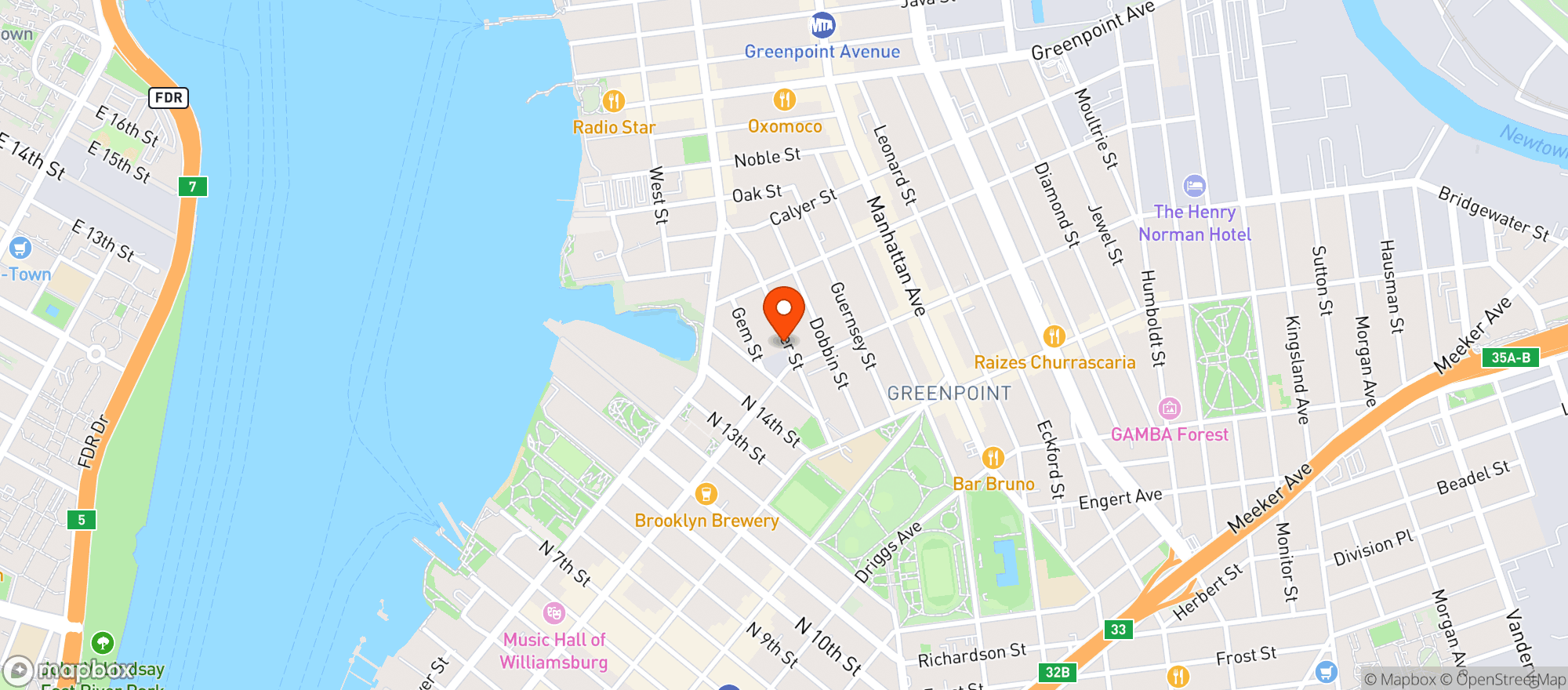 Map showing Soft Bar