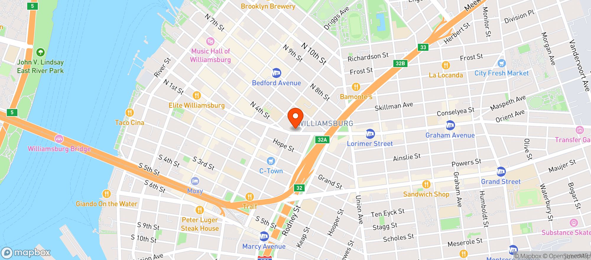 Map showing Bar Madonna