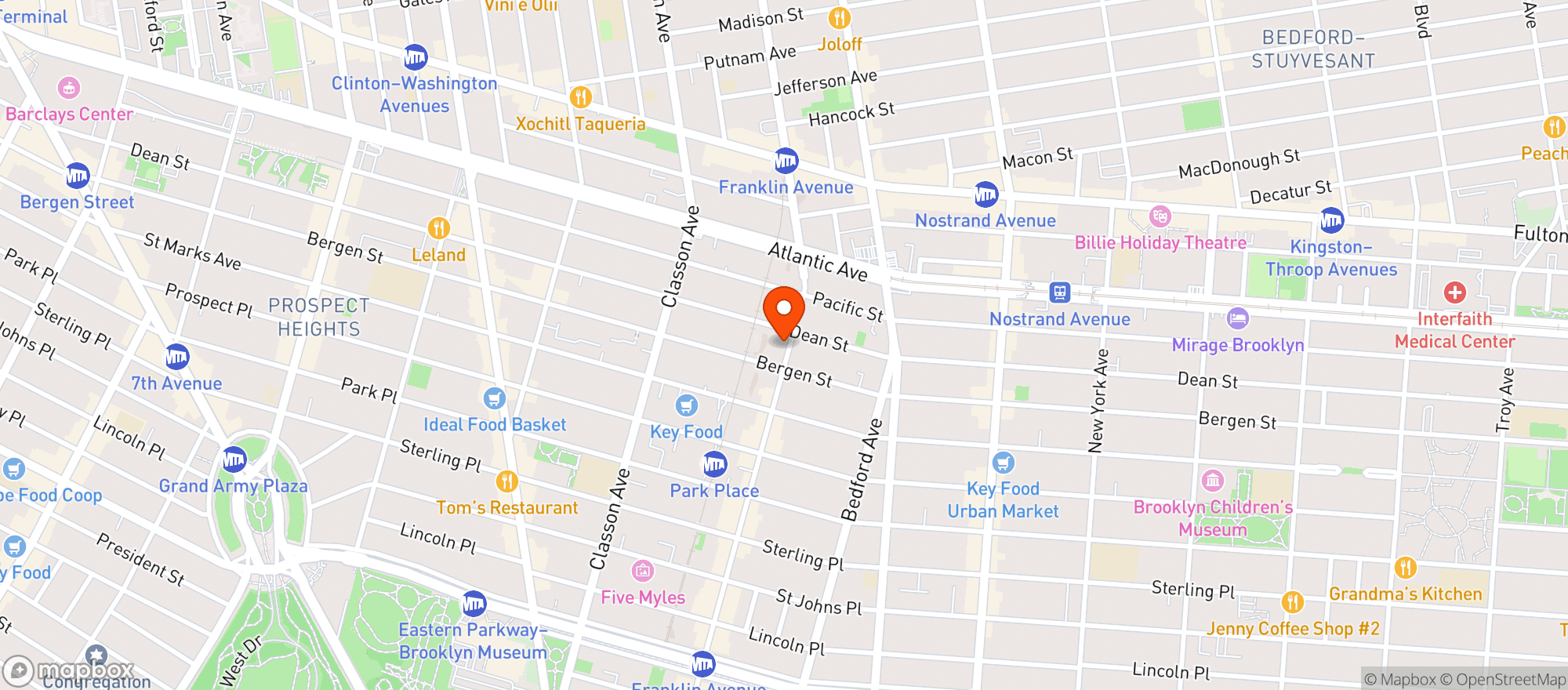 Map showing Food Garden Market