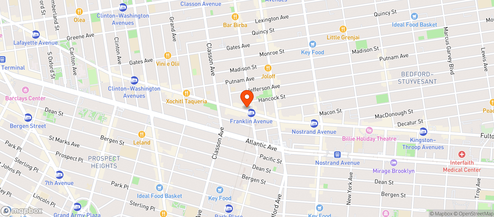 Map showing Latin Brothers Food The