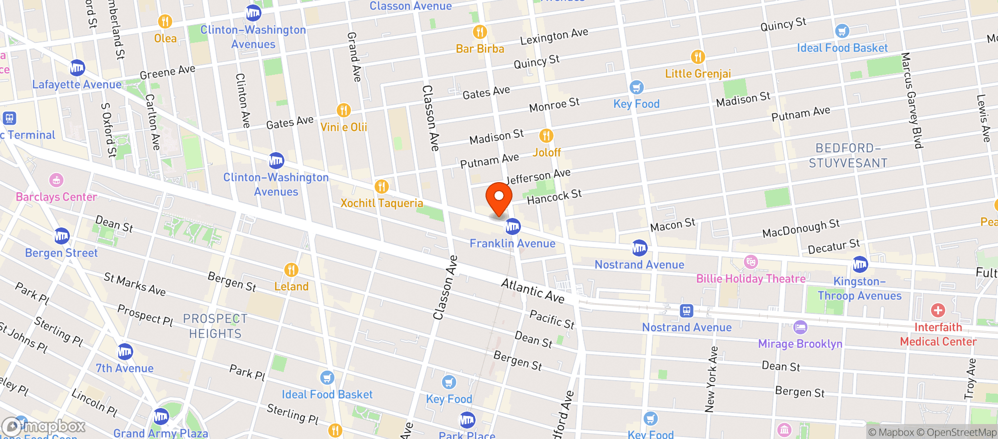 Map showing Lincoln Market (fulton)