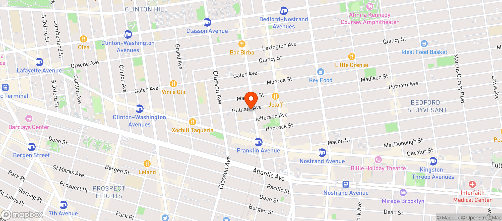 Map showing Franklin Cellars Wine & Spirits