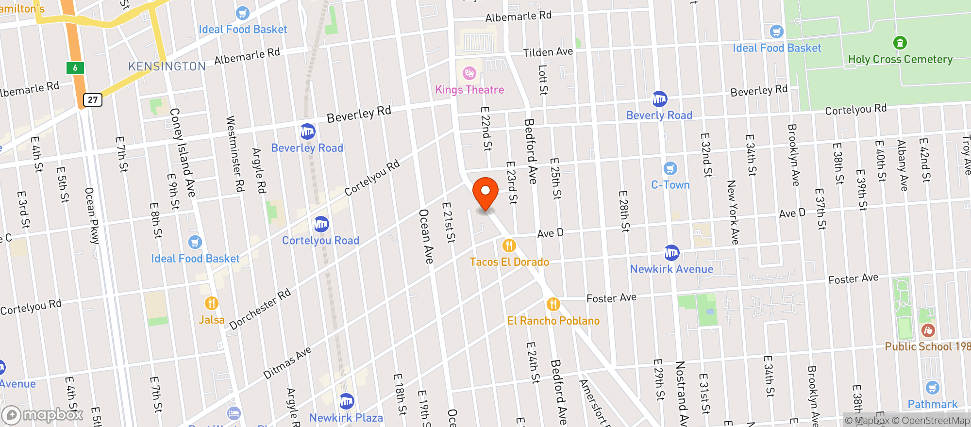 Map showing Super Fresh #2258