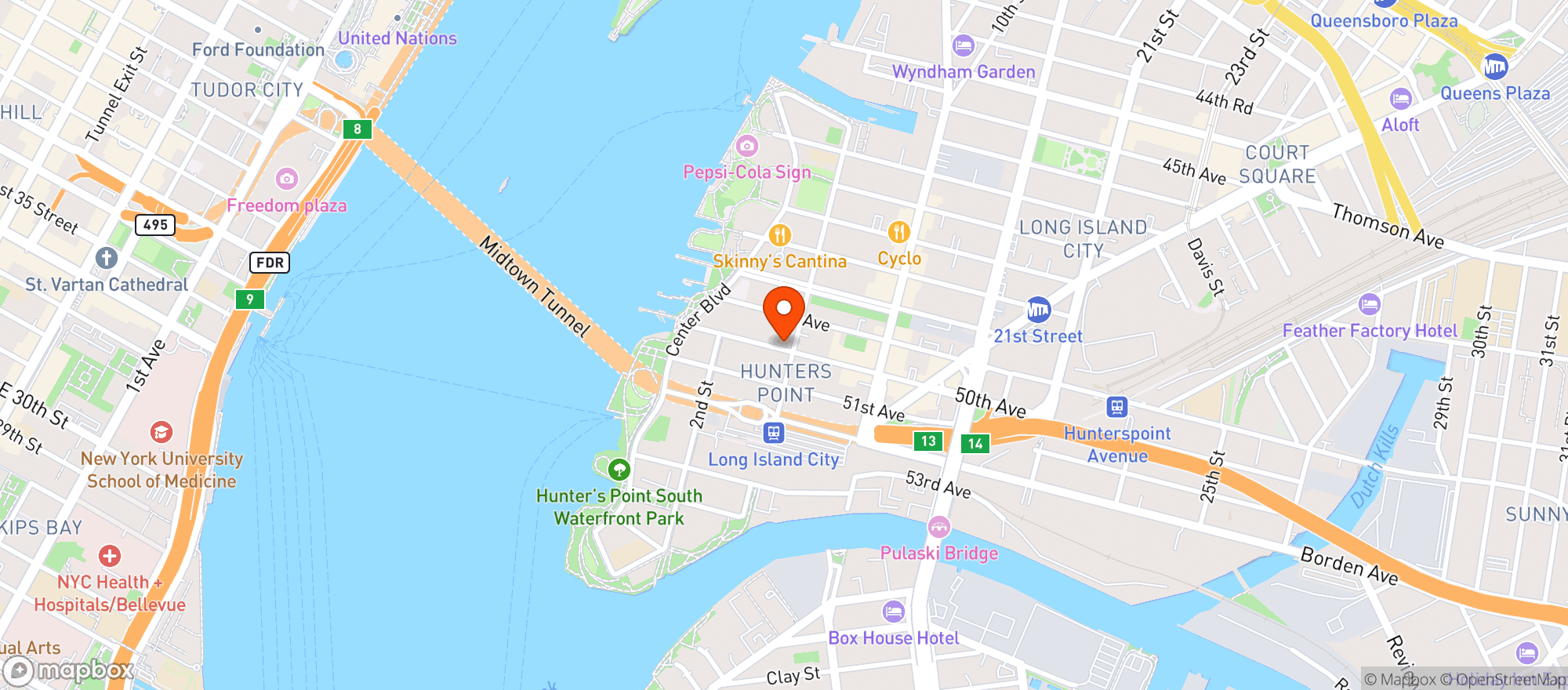 Map showing DUMBO MARKET