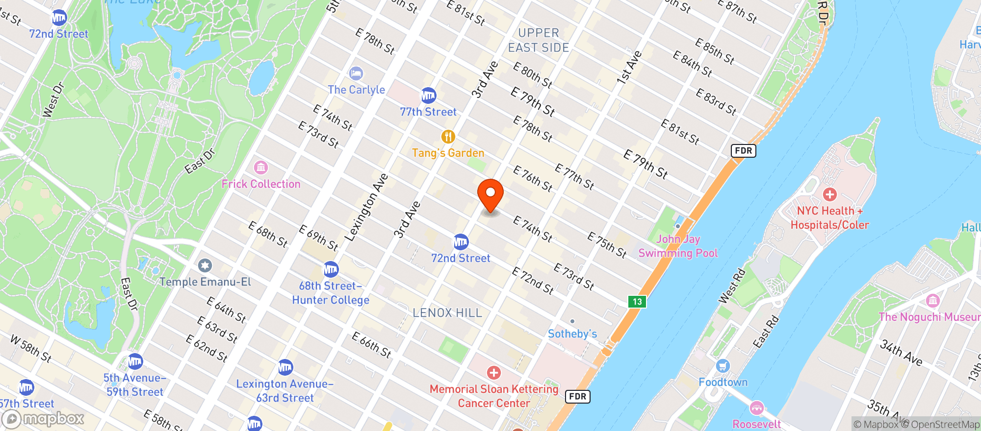 Map showing Big Apple Wine and Spirits