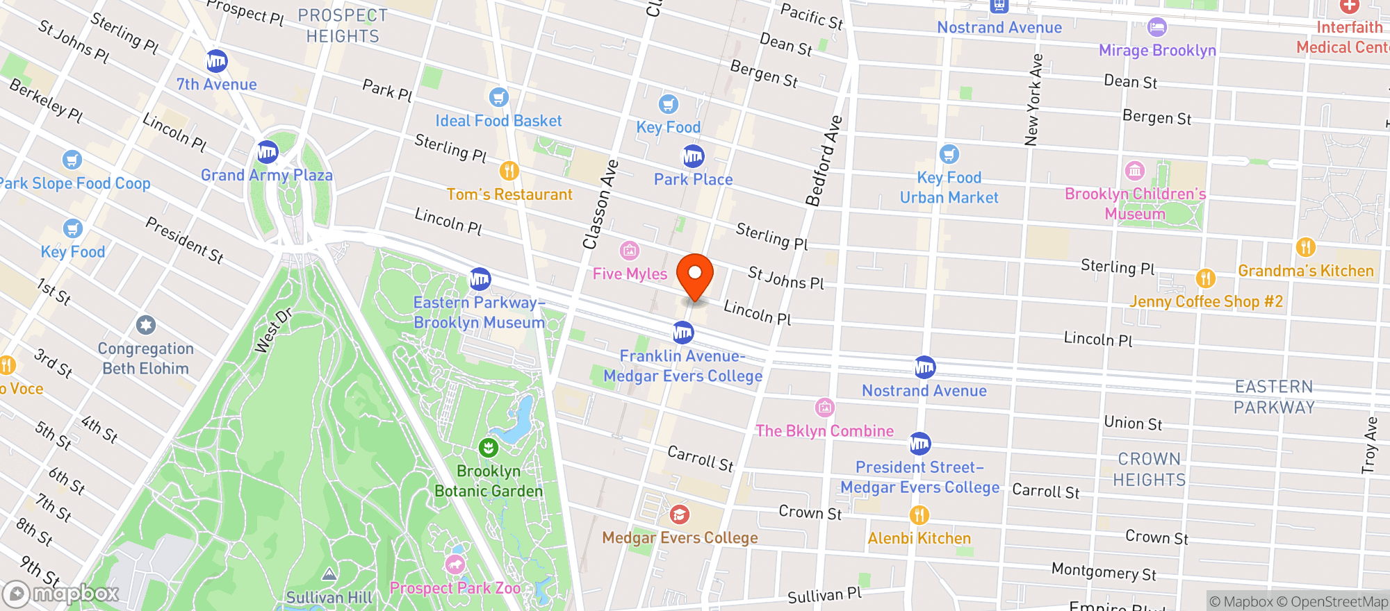 Map showing Fisher's Super Market