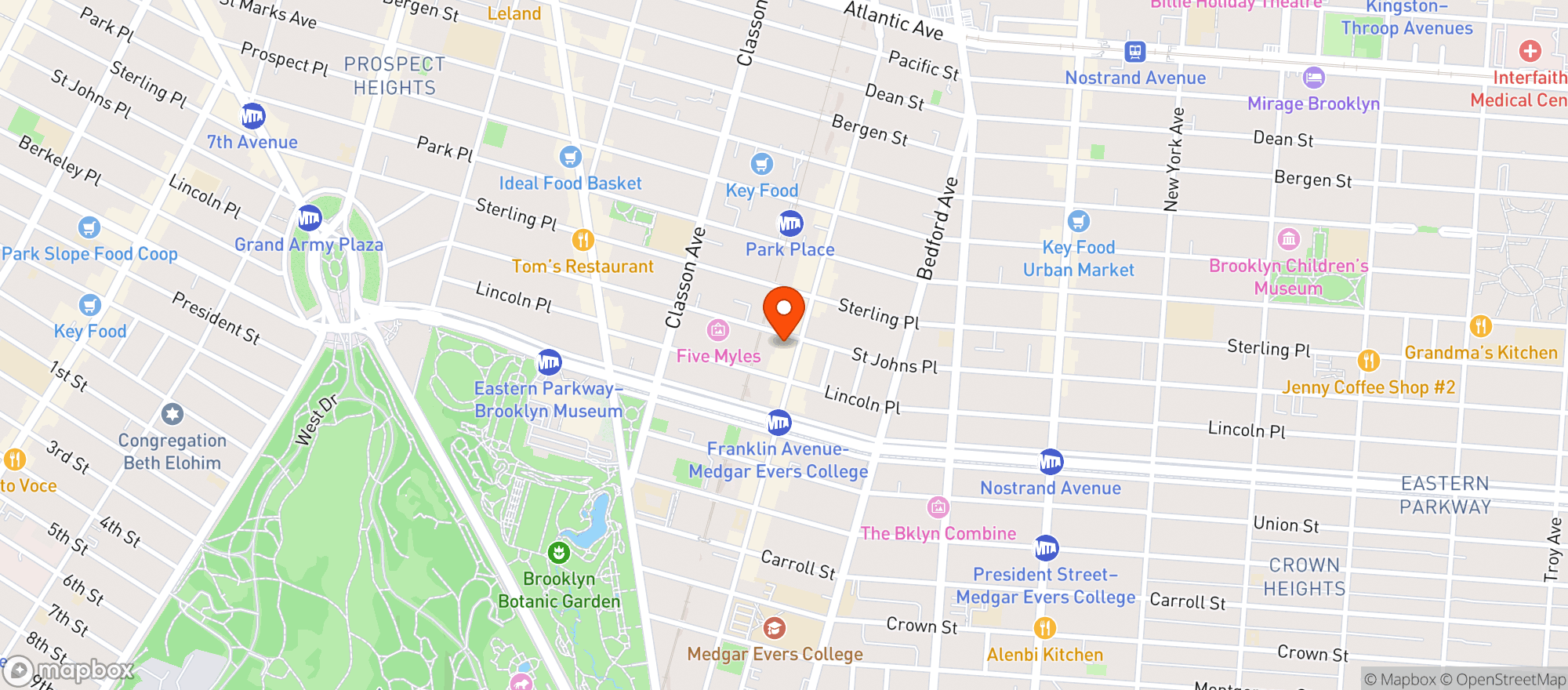 Map showing Franklin Park