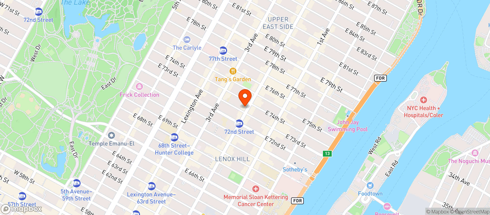 Map showing Persepolis Restaurant