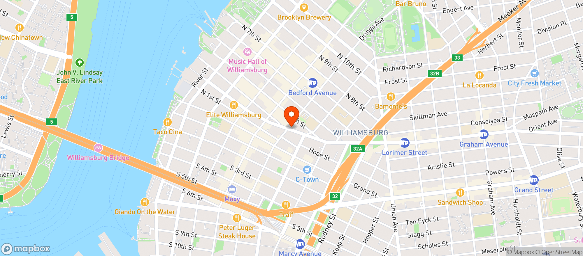 Map showing Butchers Daughter