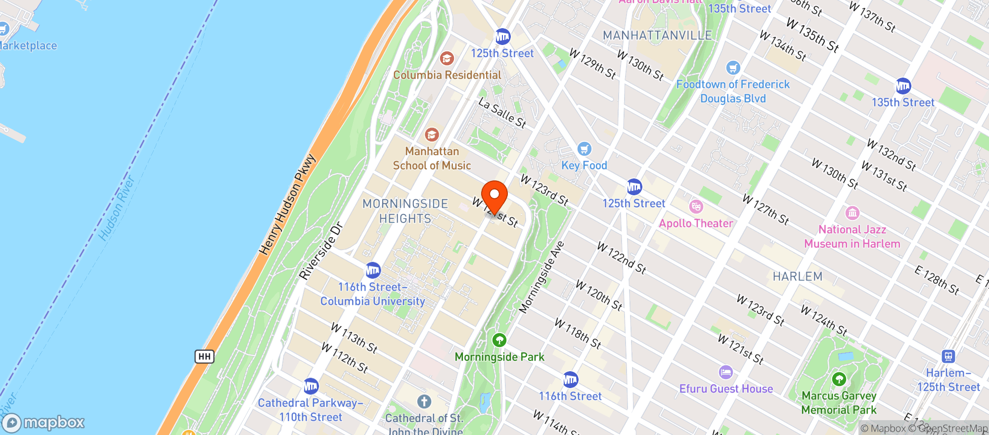 Map showing Massawa Restaurant Corp