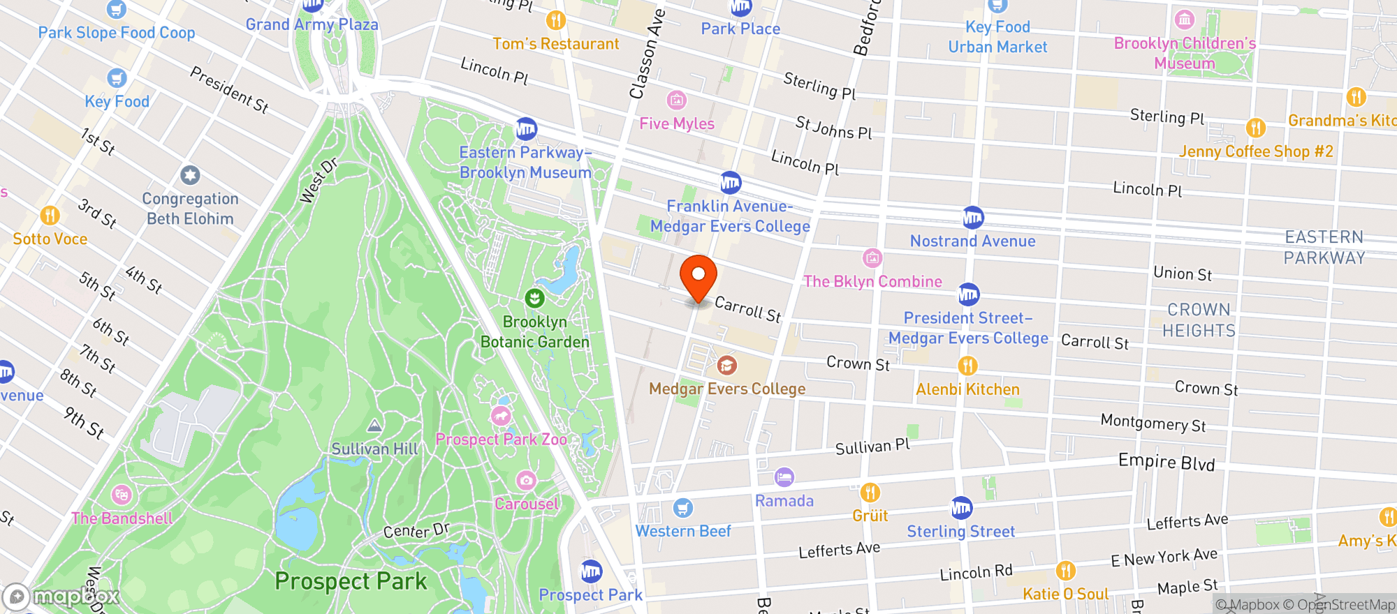 Map showing Foodtown