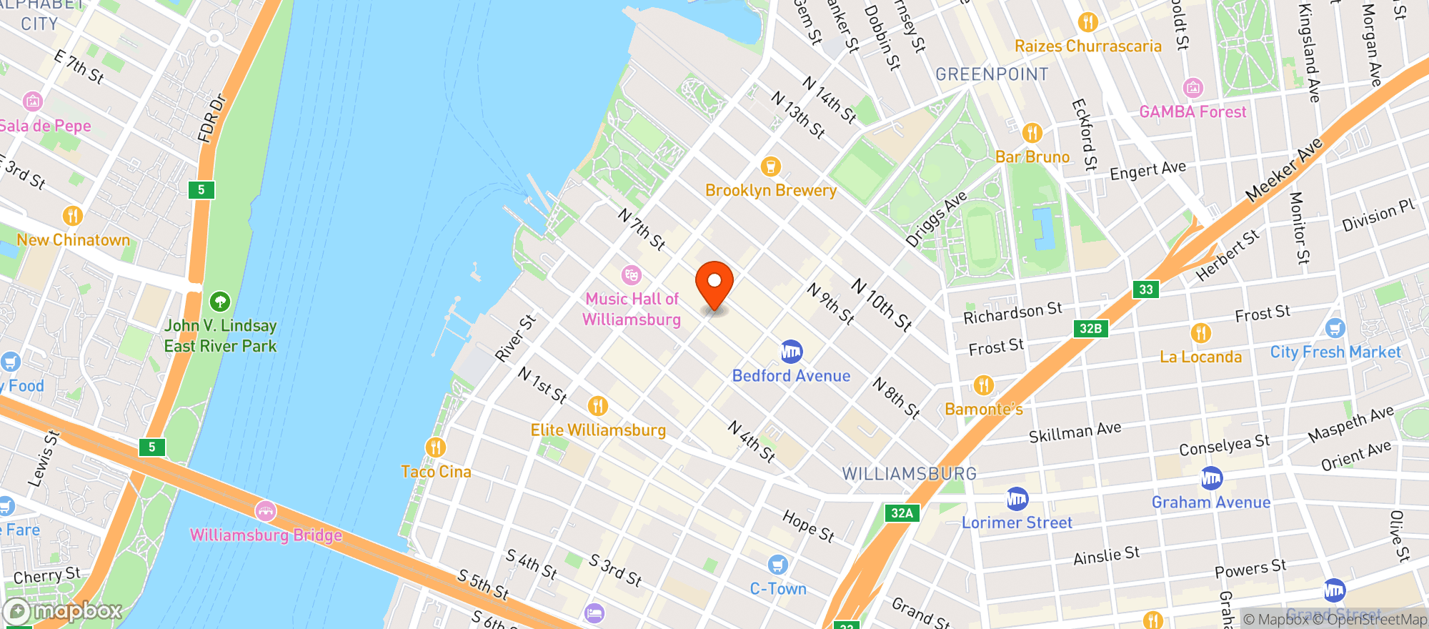 Map showing Gran Torino
