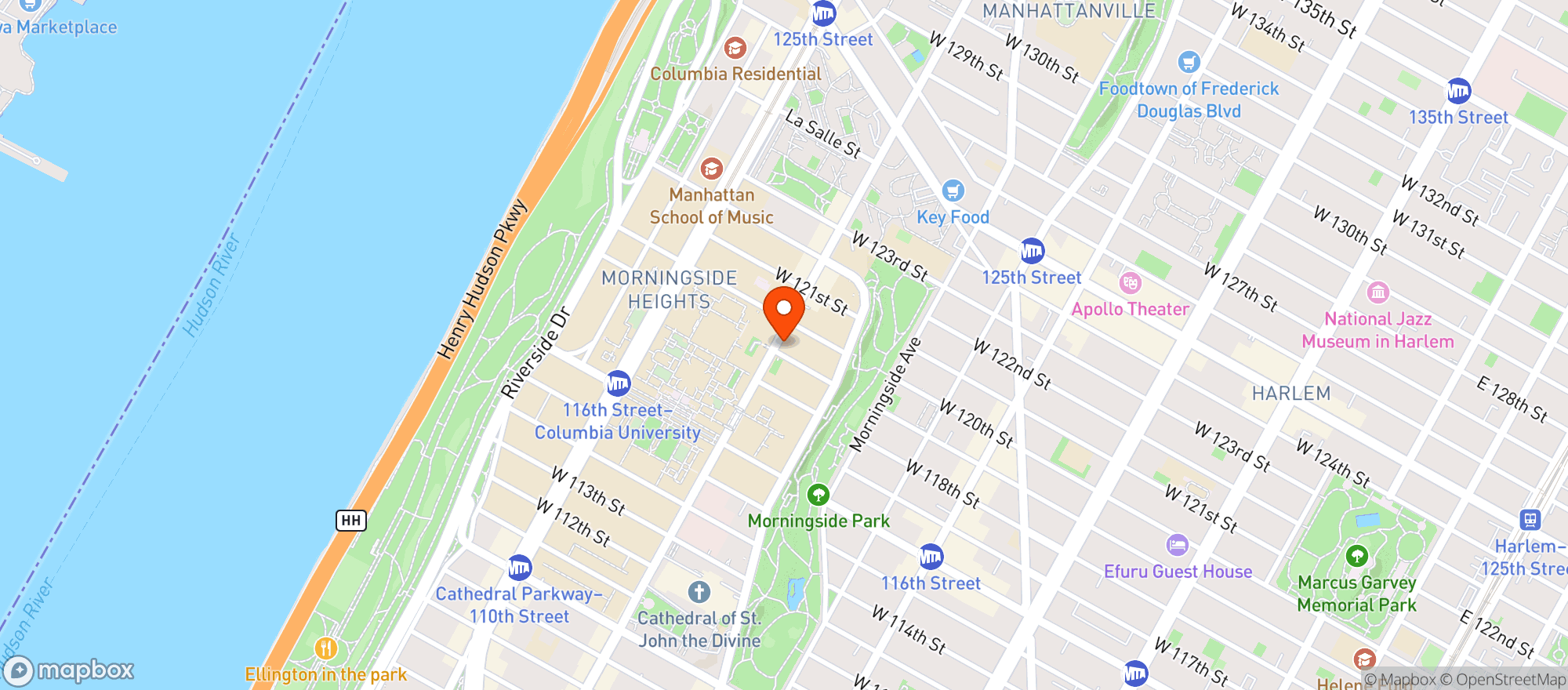 Map showing The U Bar And Grill