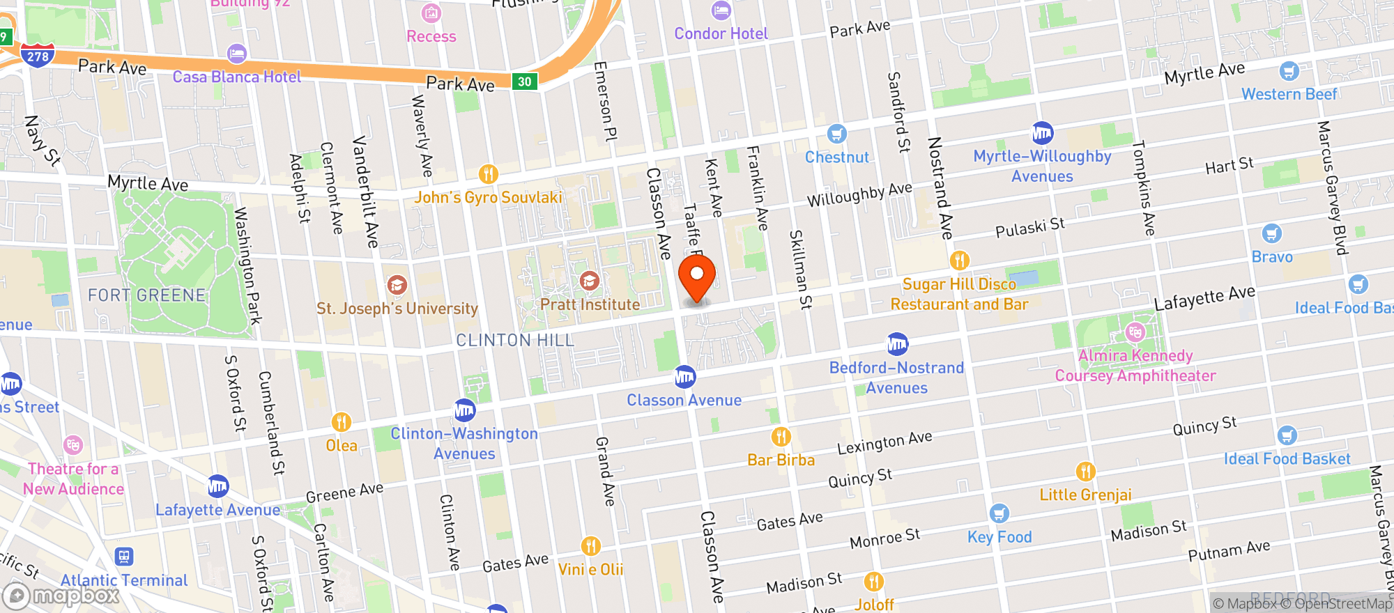 Map showing THE HOT SPOT 1