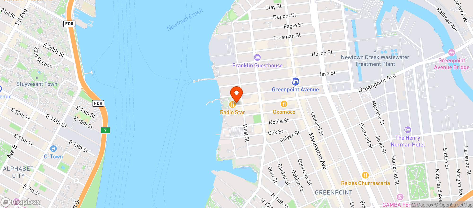 Map showing El Pinguino