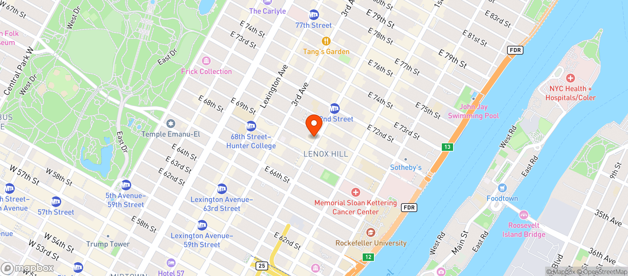 Map showing Whiskey and Wine off 69 INC