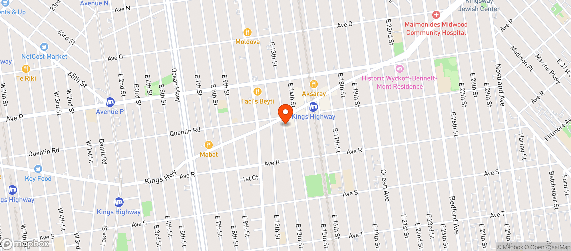 Map showing Target - Brooklyn Midwood