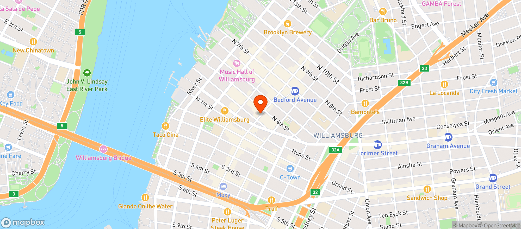 Map showing Whole Foods Market