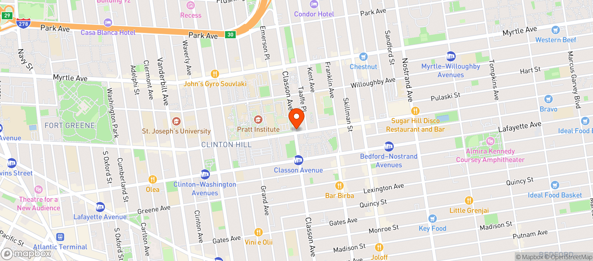 Map showing Lotto & Magazine Corner