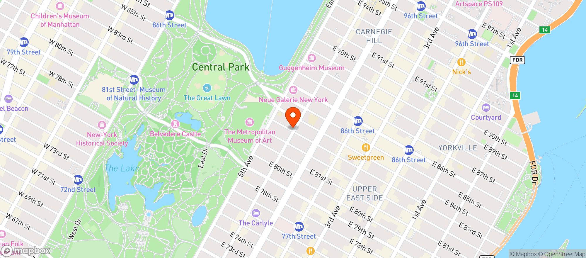 Map showing Gentile's Fine Food
