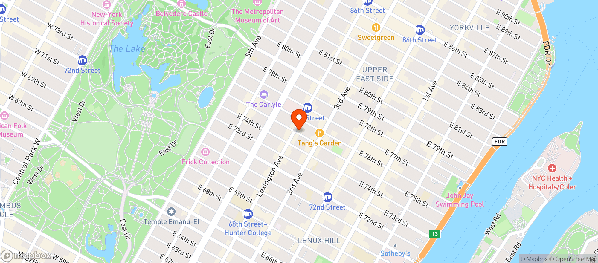 Map showing Orsay Restaurant