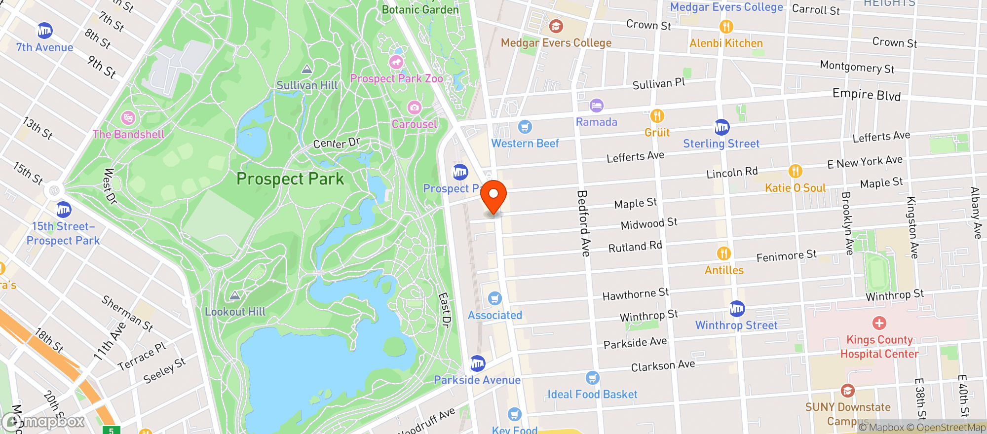 Map showing Fionas Bar