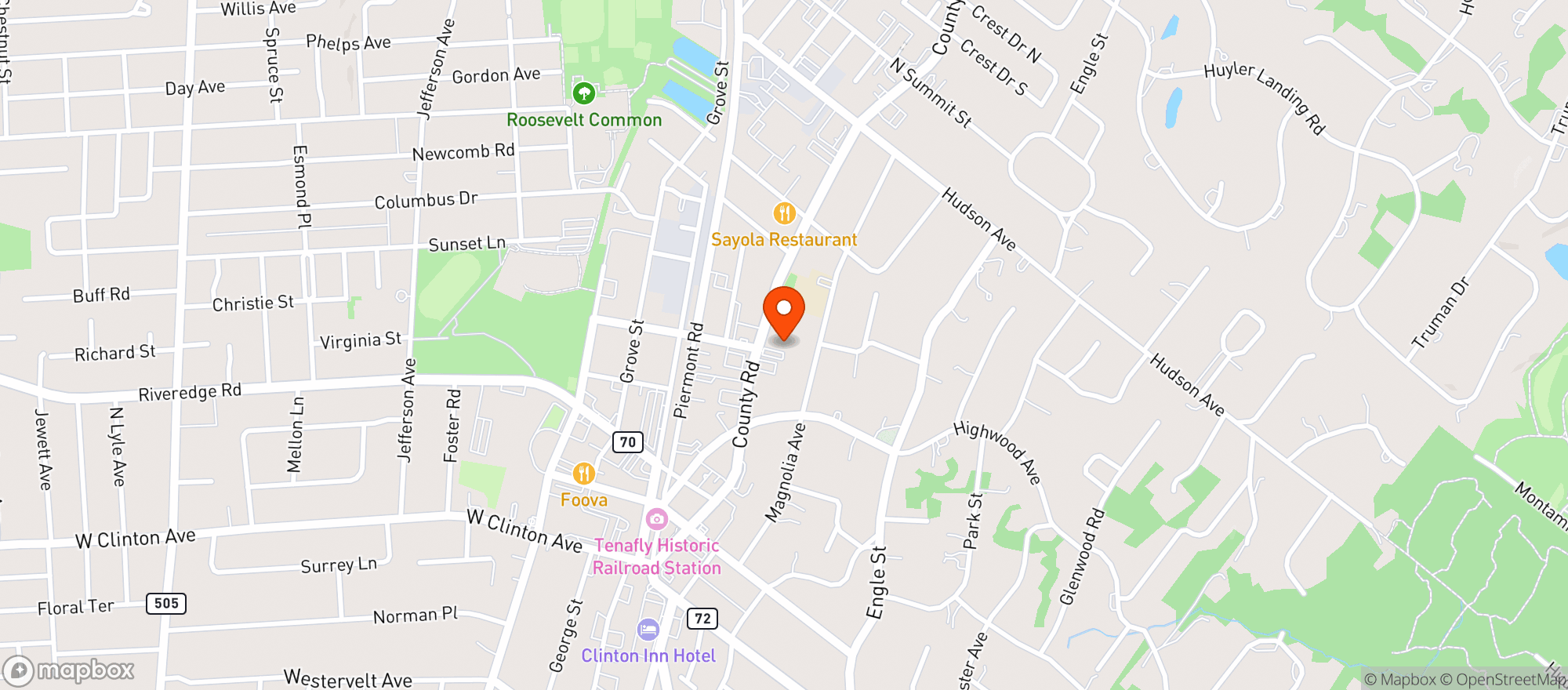 Map showing The 130 Club