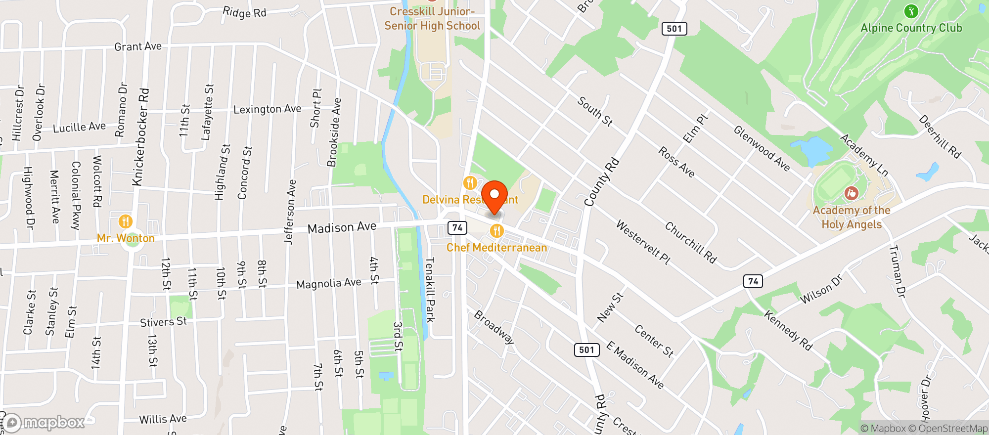Map showing Coasters Liquors