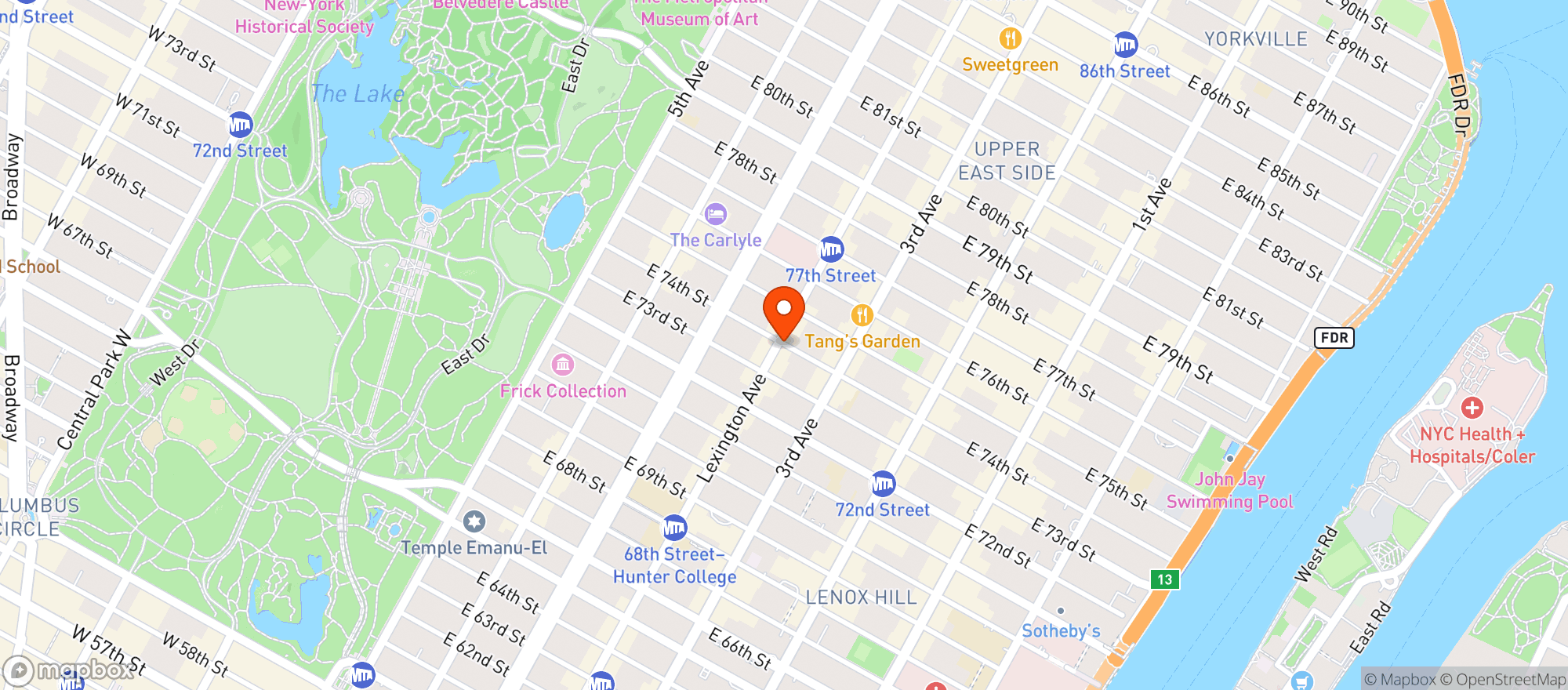 Map showing Chez Fifi