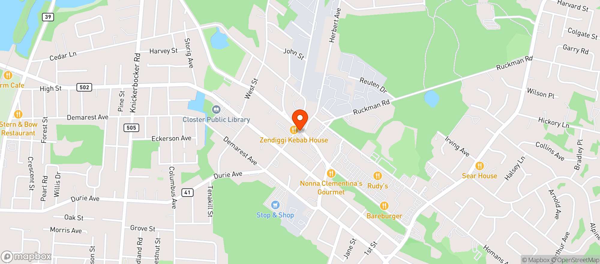 Map showing Murphys  W & L