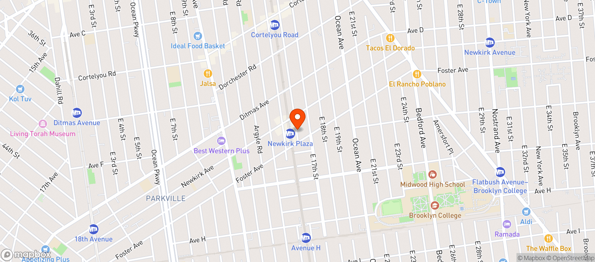 Map showing C TOWN SUPERMARKET