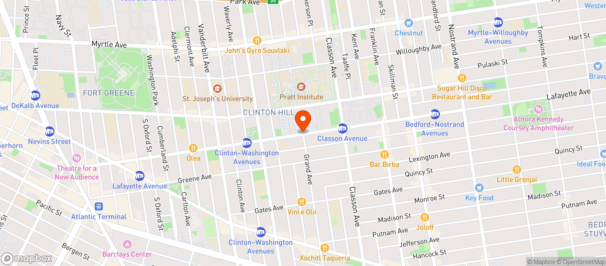 Map showing Food Emporium