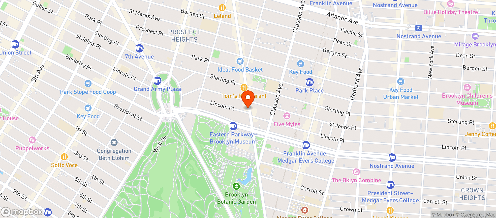 Map showing UNITED DELI CORP
