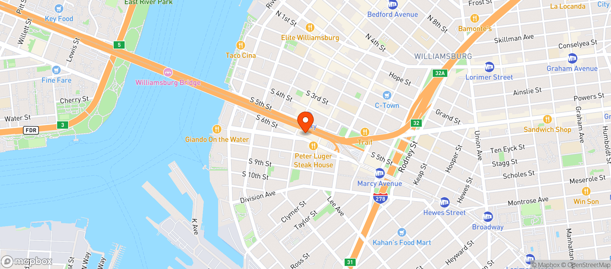 Map showing D.O.C. Wine Shop
