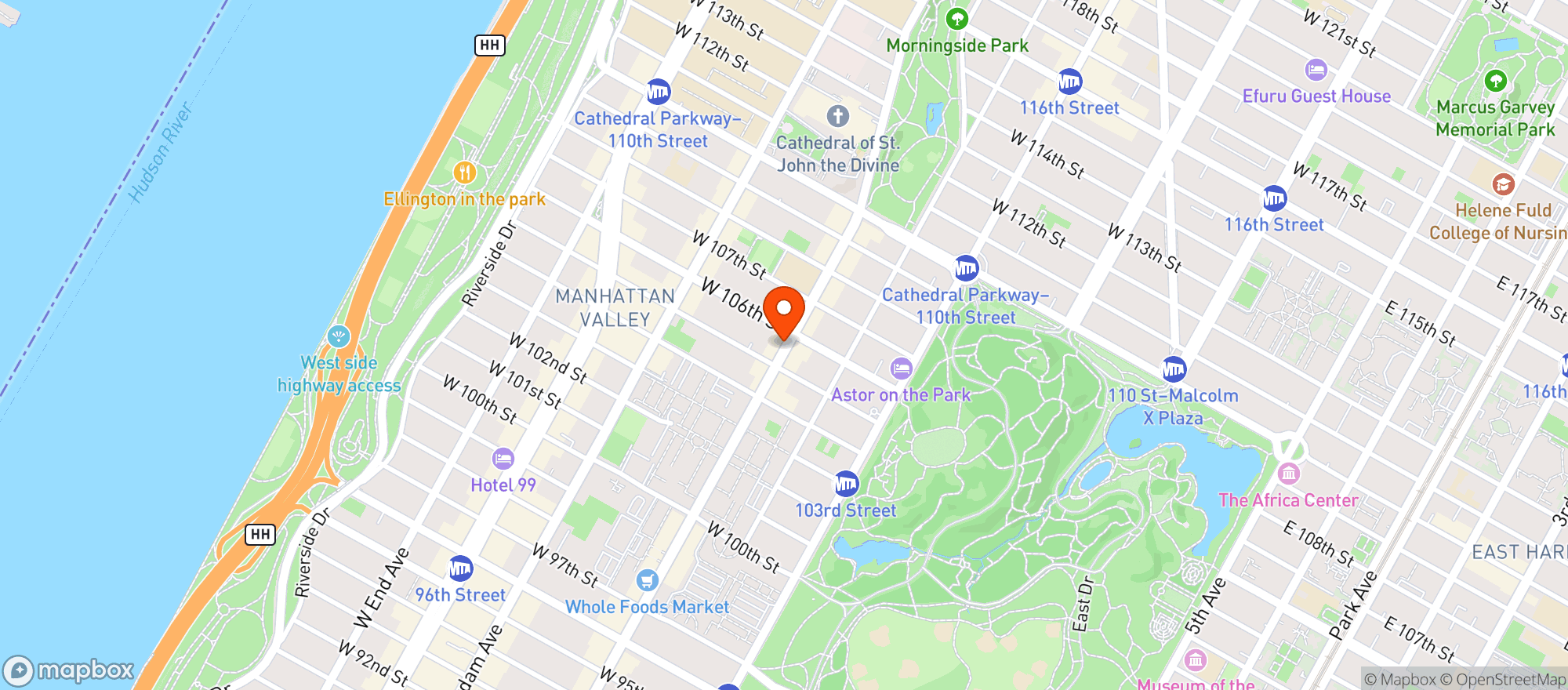 Map showing Joes Gourmet Deli