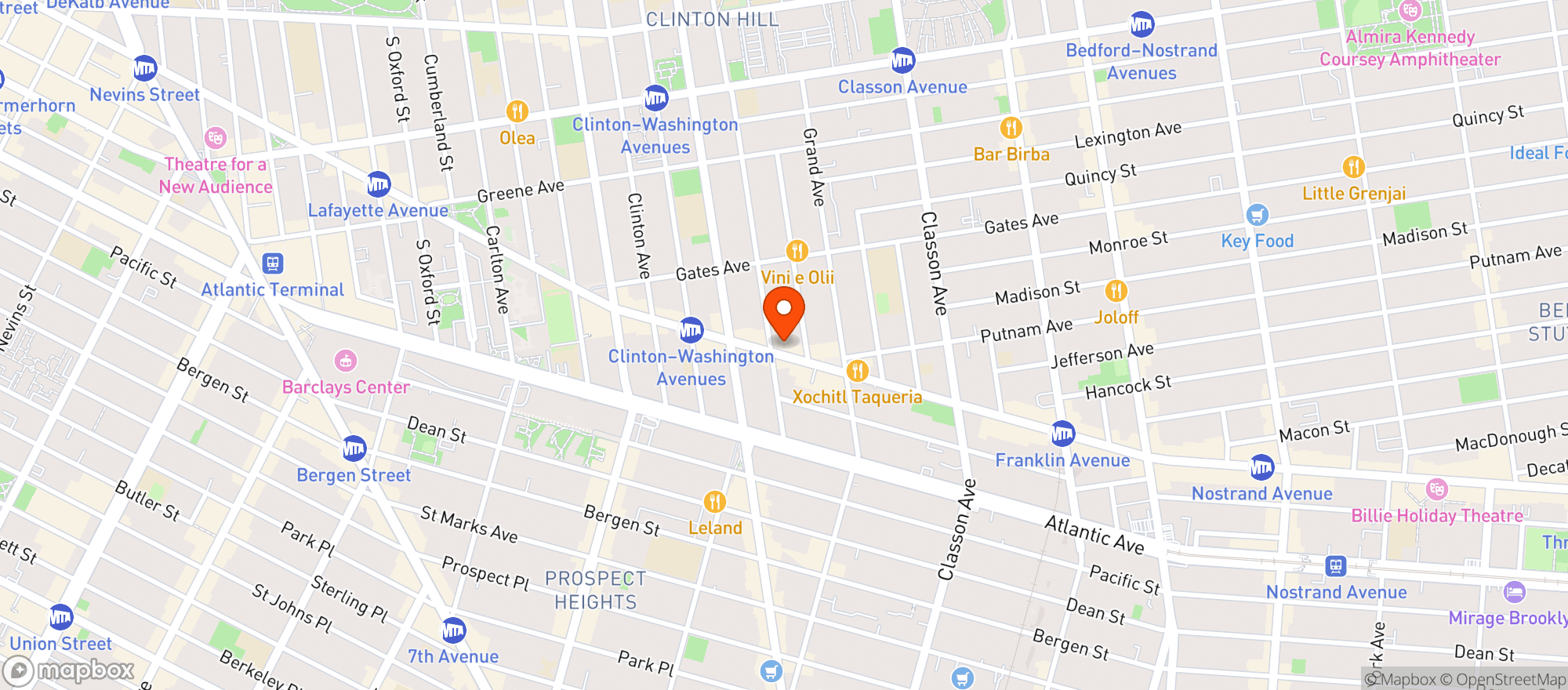 Map showing Key Food Fulton
